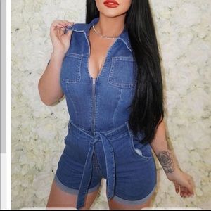 Denim Romper